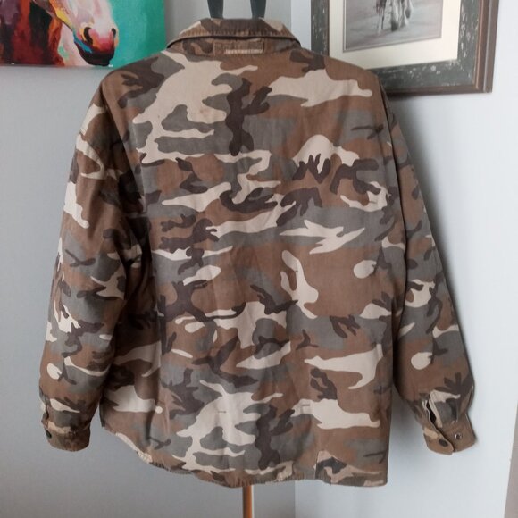 Vintage Harley Davidson Reversible Down Jacket black/camo size 2XL - Picture 4 of 11